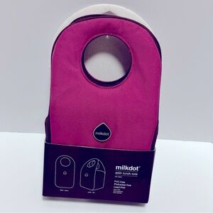 Milkdot Pink Lunch Tote, folds flat for storage!